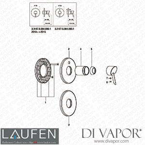 Laufen Simibox Set for Concealed Fjord (3.2187.6.004.000.1) Spare Parts