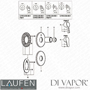 Laufen Simibox Set for Concealed Citypro + Citypro S (3.2195.6.004.000.1) Spare Parts