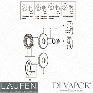 Laufen Simibox Set for Concealed Citypro + Citypro S (3.2196.6.004.000.1) Spare Parts