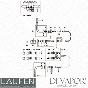 Laufen Roman Tub Filler (3.2221.5.004.284.1) Spare Parts