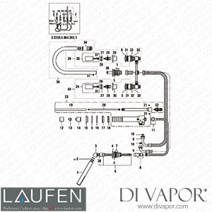 Laufen Roman Tub Filler (3.2233.5.004.282.1) Spare Parts