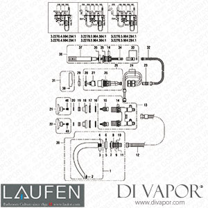 Laufen Roman Tub Filler (3.2270.4.004.284.1) Spare Parts