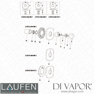 Laufen Simibox Set for Concealed Cityplus Thermostatic (3.2375.6.004.000.1) Spare Parts