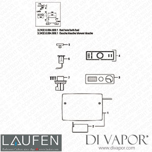 Laufen Electronic Bath/Shower Mixer (3.2432.6.004.600.1) Spare Parts