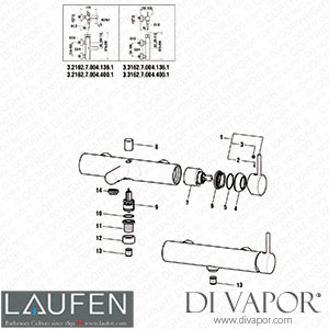 Laufen Bath and Shower Mixer (3.3162.7.004.136.1) Spare Parts