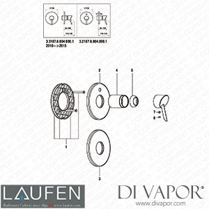 Laufen Simibox Set for Concealed Fjord (3.3187.6.004.000.1) Spare Parts