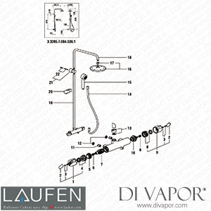 Laufen Showerstation Citypro (3.3395.7.004.536.1) Spare Parts