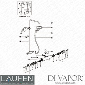 Laufen Showerstation Citypro S (3.3396.7.004.537.1) Spare Parts