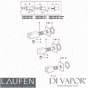 Laufen Fixed Handshower Holder Stainless Steel (3.6322.0.004.161.1) Spare Parts