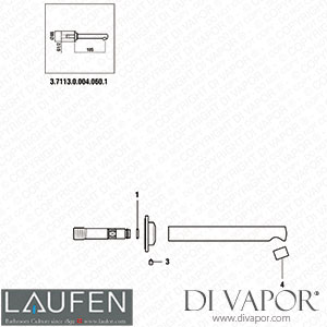 Laufen Wall Spout (3.7113.0.004.060.1) Spare Parts