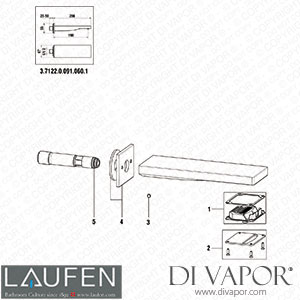 Laufen Wall Mounted Bath Spout Stainless Steel (3.7122.0.091.060.1) Spare Parts