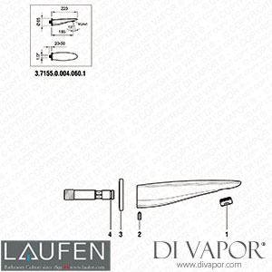 Laufen Wall Spout (3.7155.0.004.060.1) Spare Parts