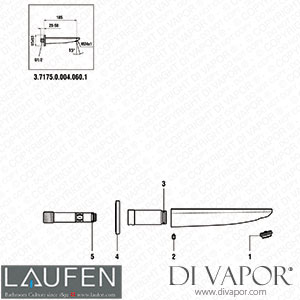 Laufen Wall Mounted Bath Spout (3.7175.0.004.060.1) Spare Parts