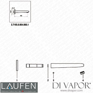 Laufen Wall Mounted Bath Spout (3.7195.0.004.060.1) Spare Parts