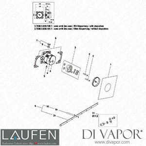 Laufen Simibox Light Concealed System for Bath+Shower (3.7898.0.000.100.1) Spare Parts