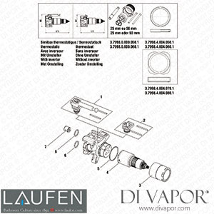 Laufen Couche 2/Schicht 2 Thermostatic Layer 2 for Simibox Thermostatic (3.7998.0.000.050.1) Spare Parts