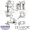 Grohe Red Duo Tap and Single-Boiler Dimensions