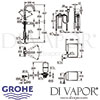 Grohe Red Duo Tap and Single-Boiler Dimensions