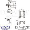 Grohe Red Mono Pillar Tap and Combi-Boiler Dimensions