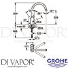 Grohe 30184000 Mixer Spare Diagram