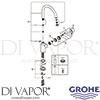 Grohe 30184000 Mixer Spare Tech Diagram