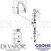 Grohe 30186001 Mixer Spare Tech Diagram