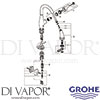 Grohe 30213001 Mixer Spare Tech Diagram