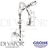 Grohe 30213DC1 Mixer Spare Tech Diagram