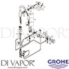 Grohe 30219001 Mixer Spare Tech Diagram