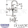 Grohe Eurostyle Cosmopolitan Single-Lever Sink Mixer Dimensions