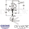 Grohe Essence Single-Lever Sink Mixer Tap Dimensions