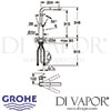 Grohe Essence Single-Lever Sink Mixer Dimensions