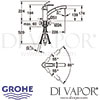 Grohe Eurosmart Single-Lever Sink Mixer Dimensions