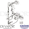 Grohe 30313000 Mixer Spare Tech Diagram