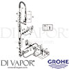 Grohe 30314000 Mixer Spare Tech Diagram