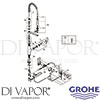 Grohe 30314DC0 Mixer Spare Tech Diagram