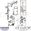 Grohe Red Duo Tap and L Size Boiler Spares