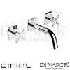 Cifial Texa 3 Hole Wall Basin Mixer Tap Short Spout Spare Parts