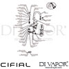 Cifial 31132TB Techno 300 3 Hole Deck Basin Mixer Tap with Plate Dimension