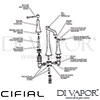 Cifial 31140BS Brookhaven Lever 3 Hole Deck Vessel Basin Mixer L Spout Tap Dimension