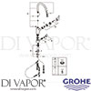 Grohe 31202000 Mixer Spare Tech Diagram