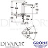 Grohe 31244002 Mixer Spare Diagram