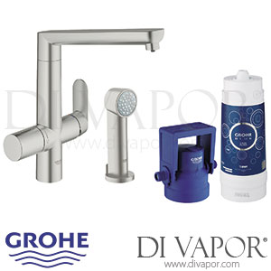 Grohe 31354DC1 Blue K7 Pure Starter Kit Supersteel Tap Spare Parts