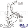 Grohe 31359001 Mixer Spare Tech Diagram