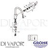 Grohe 31369000 Mixer Spare Tech Diagram