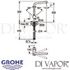 Grohe Minta Single-Lever Sink Mixer Dimensions