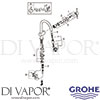 Grohe 31378DC0 Mixer Spare Tech Diagram