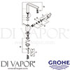 Grohe 31393000 Mixer Spare Tech Diagram