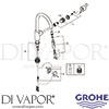 Grohe 31486001 Mixer Spare Tech Diagram