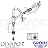 Grohe 31494001 Mixer Spare Tech Diagram